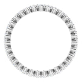 Platinum Round Natural Diamond Eternity Band – 1.7 mm Stones - view 2