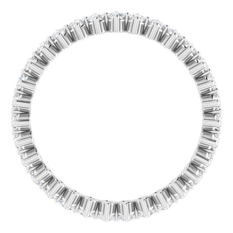 Platinum Round Natural Diamond Eternity Band – 1.7 mm Stones - view 2