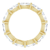 14K Gold Oval Lab-Grown Diamond Eternity Band – 6x4 mm Stones - Yellow Gold - view 2