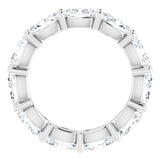Platinum Oval Lab-Grown Diamond Eternity Band – 6x4 mm Stones - view 2