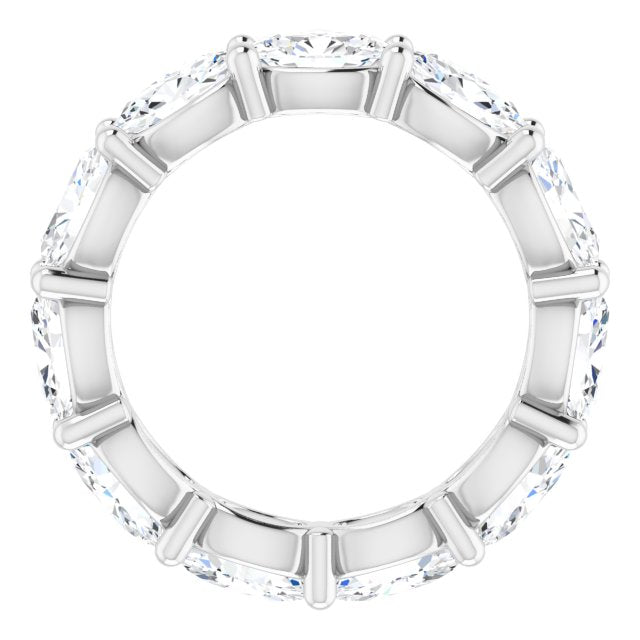 Platinum Oval Lab-Grown Diamond Eternity Band – 6x4 mm Stones - view 2