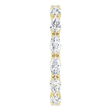 14K Gold Marquise Lab-Grown Diamond Eternity Band – 4.3x2.25 mm Stones - Yellow Gold - view 4