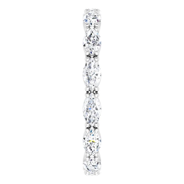 Platinum Marquise Lab-Grown Diamond Eternity Band – 4.3x2.25 mm Stones - view 4