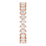 14K Gold Round Lab-Grown Diamond Eternity Band – 2.25 mm Stones - Rose Gold - view 4