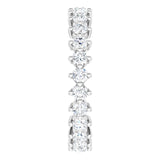 Platinum Round Lab-Grown Diamond Eternity Band – 2.25 mm Stones - view 4