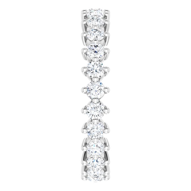 Platinum Round Lab-Grown Diamond Eternity Band – 2.25 mm Stones - view 4