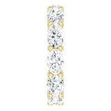 14K Gold Oval Lab-Grown Diamond Eternity Band – 6x4 mm Stones - Yellow Gold - view 4