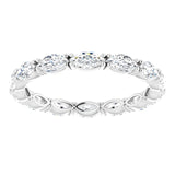 14K Gold Marquise Lab-Grown Diamond Eternity Band – 4.3x2.25 mm Stones - White Gold - view 3