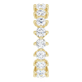 14K Gold Round Lab-Grown Diamond Eternity Band – 3 mm Stones - Yellow Gold - view 4