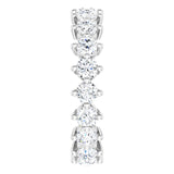 Platinum Round Lab-Grown Diamond Eternity Band – 3 mm Stones - view 4