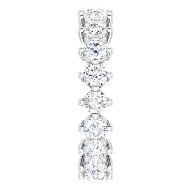 Platinum Round Lab-Grown Diamond Eternity Band – 3 mm Stones - view 4
