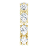 14K Gold Pear Lab-Grown Diamond Eternity Band – 6x4 mm Stones - Yellow Gold - view 4