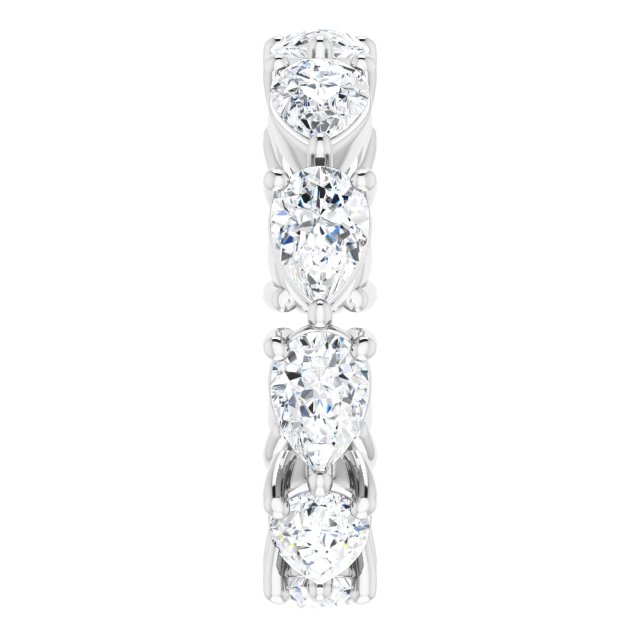 Platinum Pear Lab-Grown Diamond Eternity Band – 6x4 mm Stones - view 4