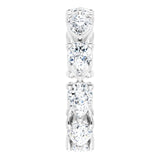 Platinum Pear Natural Diamond Eternity Band – 6x4 mm Stones - view 4