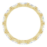 14K Gold Marquise Lab-Grown Diamond Eternity Band – 4.3x2.25 mm Stones - Yellow Gold - view 2