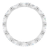 14K Gold Marquise Lab-Grown Diamond Eternity Band – 4.3x2.25 mm Stones - White Gold - view 2