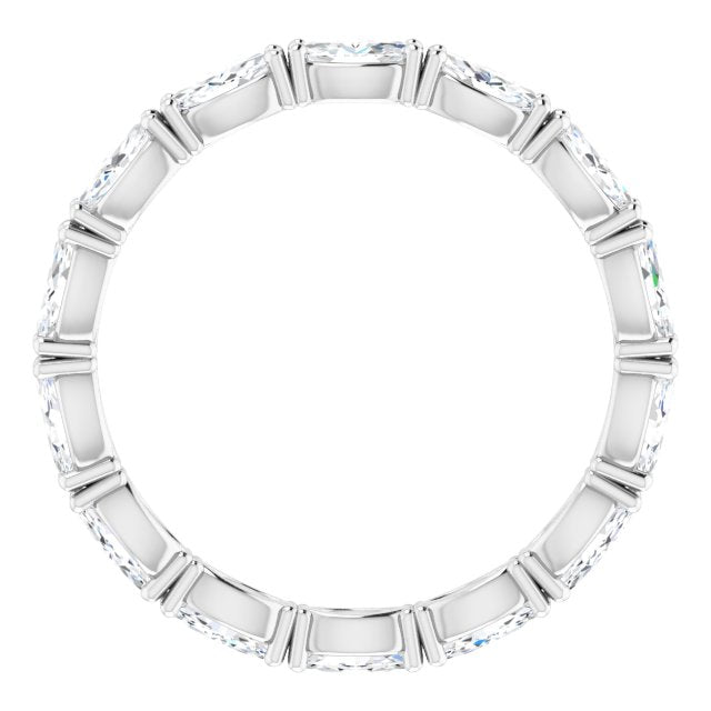 Platinum Marquise Lab-Grown Diamond Eternity Band – 4.3x2.25 mm Stones - view 2
