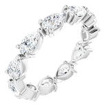 Platinum Pear Lab-Grown Diamond Eternity Band – 5x3 mm Stones