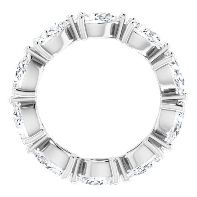 Platinum Pear Lab-Grown Diamond Eternity Band – 6x4 mm Stones - view 2