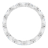 Platinum Marquise Natural Diamond Eternity Band – 4.5x2.5 mm Stones - view 2