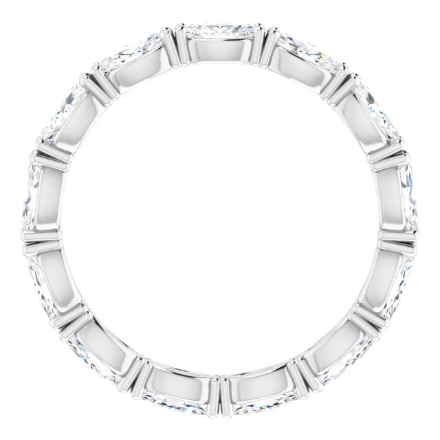 Platinum Marquise Natural Diamond Eternity Band – 4.5x2.5 mm Stones - view 2