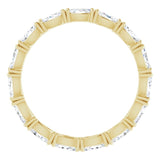 14K Gold Marquise Lab-Grown Diamond Eternity Band – 4x2 mm Stones - Yellow Gold - view 2