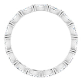 14K Gold Marquise Natural Diamond Eternity Band – 4x2 mm Stones - White Gold - view 2