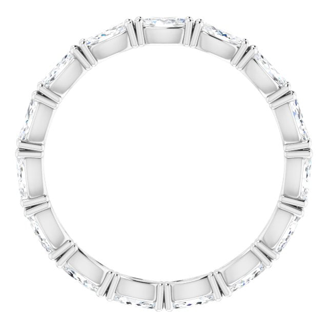 Platinum Marquise Lab-Grown Diamond Eternity Band – 4x2 mm Stones - view 2