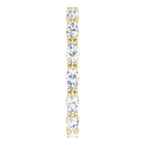 14K Gold Marquise Natural Diamond Eternity Band – 4x2 mm Stones - Yellow Gold - view 4