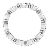 Platinum Pear Natural Diamond Eternity Band – 5x3 mm Stones - view 2