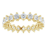 14K Gold Round Lab-Grown Diamond Eternity Band – 2.8 mm Stones - Yellow Gold - view 3