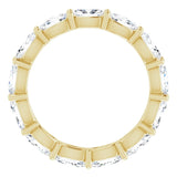 14K Gold Oval Lab-Grown Diamond Eternity Band – 5x3 mm Stones - Yellow Gold - view 2