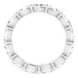 Platinum Oval Lab-Grown Diamond Eternity Band – 5x3 mm Stones - view 2