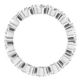 Platinum Pear Lab-Grown Diamond Eternity Band – 4x3 mm Stones - view 2
