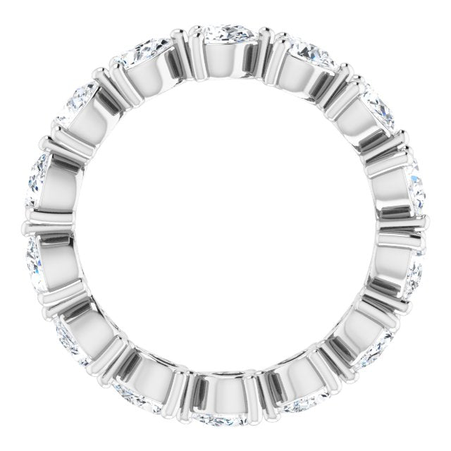 Platinum Pear Lab-Grown Diamond Eternity Band – 4x3 mm Stones - view 2