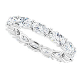 Platinum Oval Lab-Grown Diamond Eternity Band – 5x3 mm Stones - view 5