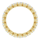 14K Gold Round Lab-Grown Diamond Eternity Band – 2.8 mm Stones - Yellow Gold - view 2