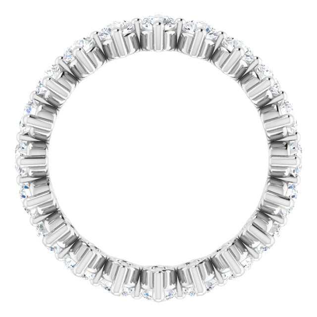 Platinum Round Lab-Grown Diamond Eternity Band – 2.8 mm Stones - view 2