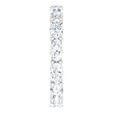 Platinum Oval Lab-Grown Diamond Eternity Band – 5x3 mm Stones - view 4