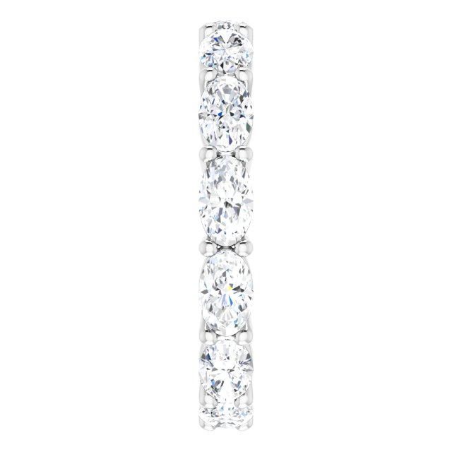 Platinum Oval Lab-Grown Diamond Eternity Band – 5x3 mm Stones - view 4