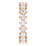 14K Gold Round Lab-Grown Diamond Eternity Band – 2.8 mm Stones - Rose Gold - view 4