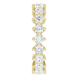 14K Gold Round Lab-Grown Diamond Eternity Band – 2.8 mm Stones - Yellow Gold - view 4