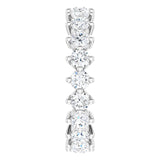 Platinum Round Lab-Grown Diamond Eternity Band – 2.8 mm Stones - view 4