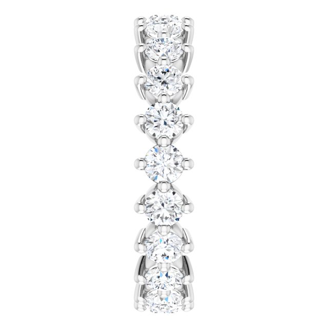 Platinum Round Lab-Grown Diamond Eternity Band – 2.8 mm Stones - view 4