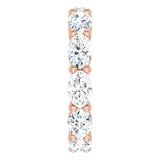 14K Gold Oval Lab-Grown Diamond Eternity Band – 6x4 mm Stones - Rose Gold - view 4