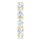 14K Gold Oval Lab-Grown Diamond Eternity Band – 6x4 mm Stones - Yellow Gold - view 4