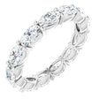 Platinum Oval Lab-Grown Diamond Eternity Band – 5x3 mm Stones