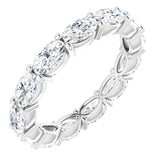 Platinum Oval Lab-Grown Diamond Eternity Band – 5x3 mm Stones