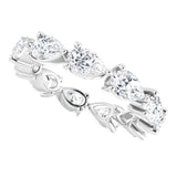 Platinum Pear Lab-Grown Diamond Eternity Band – 5.5x3.5 mm Stones - view 5
