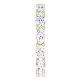 14K Gold Oval Lab-Grown Diamond Eternity Band – 5x3 mm Stones - Yellow Gold - view 4